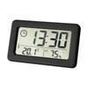 Wall Clock Temperature and Humidity Mini Digital Clock Hygrometer Battery Powered. 12/24H Electronics Thermometer Table Alarm