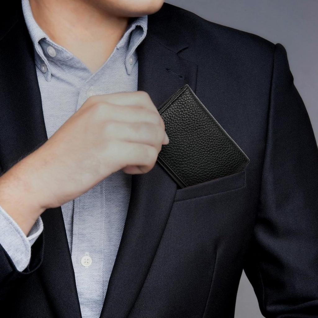 Genuine Cowhide Leather Business Card Large Wide Easy Business Card Perfect for or Present [VIPITH] Holder, Capacity, Stylish, Slim, Design, Access,