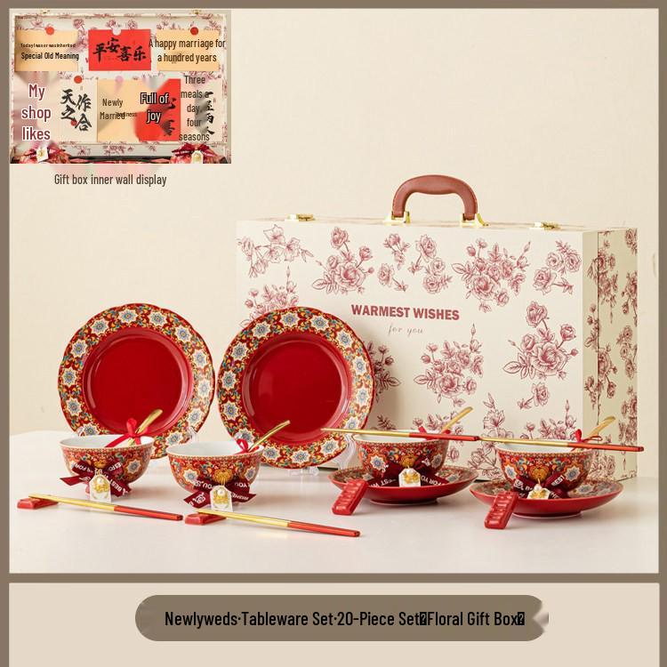 Tao Lan High-End Wedding Gift Set: Tableware Bowls & Chopsticks for Brides, Bridesmaids & Best Friends