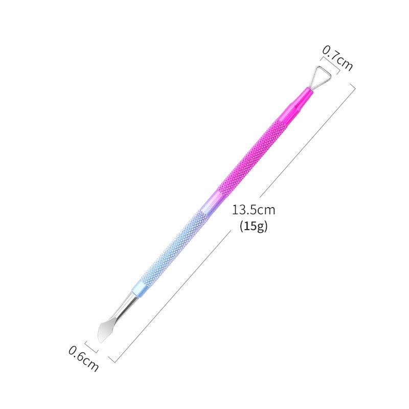 Professional Manicure Set Rainbow Stainless Steel Nail Cuticle Nipper Pusher Dead Skin Remover