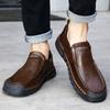 Men's Hollow Leather Shoes Handmade Moccasins Loafers Slip On Flats Walking Shoes