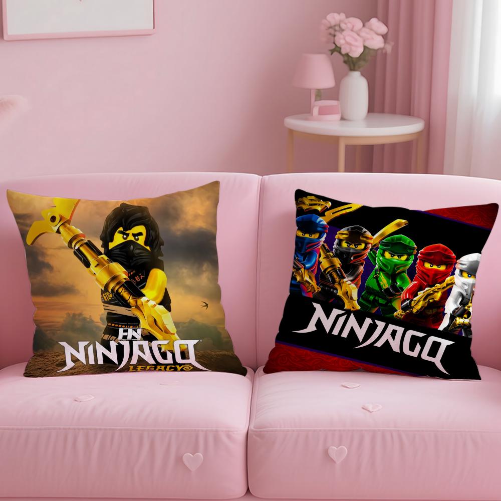 G-Game N-Ninjagos Pillow Case Soft Plush Fabric Double-Sided Printed Cushion Cover Warm Winter Sofa Pillow Case