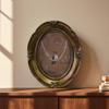 Vintage European Oval Wall Photo Frame: French Living Room or Bedroom Light Luxury Carved Glass Decoration
