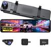 Changer Dash Cam Retractable Front Camera Power Right Camera with Night Wide Angle Front and Rear Top and Bottom View Left and Right Adjustable