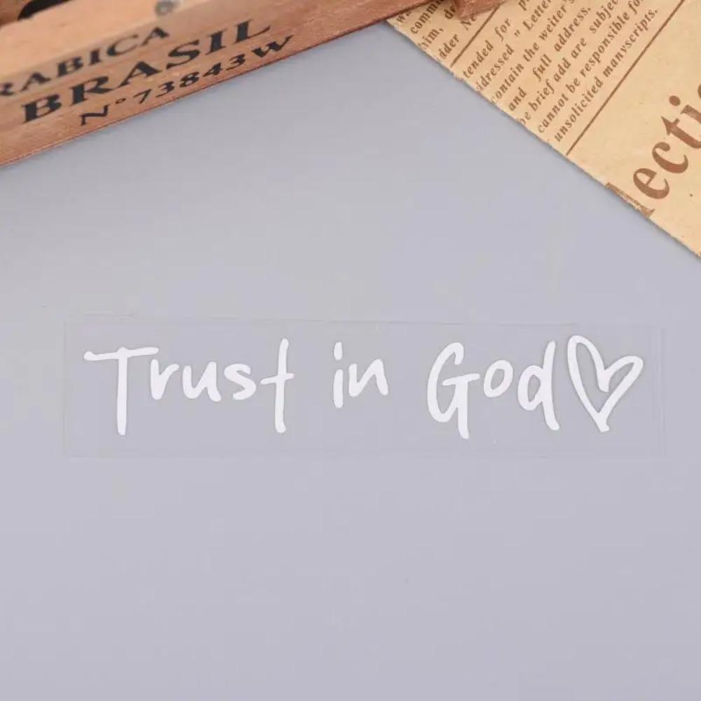 

Trust In God Heart Car Rear View Mirror Sticker