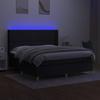 VidaXL Slat Bed Base with Mattress and LED, Upholstered Bed, Double Bed, Adult Bed for Interior Bedroom, 3138815
