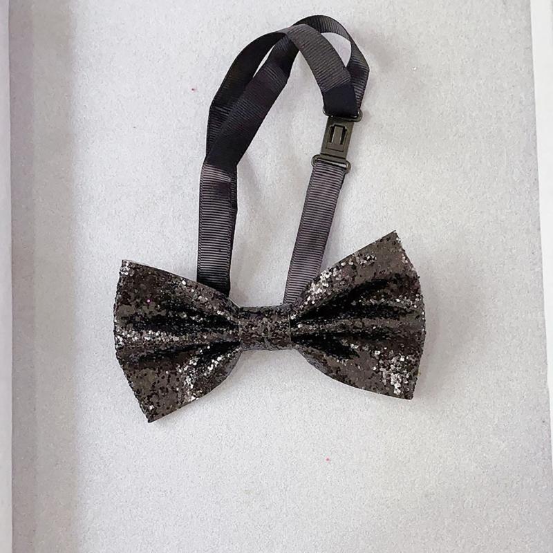 Cravate cu paiete pentru a face fotografii Cravată cu paiete pentru adulți Adunări sociale Guler cu paiete pentru nuntă Bal mascat Costum