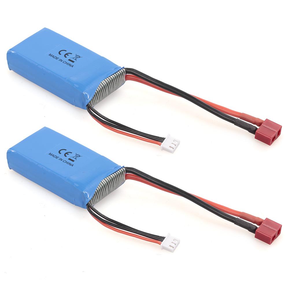 RC Li-Po Battery 7.4V 1500mAh 25C 2S Rechargeable with T Plug for RC Drone Car Boat Helicopter