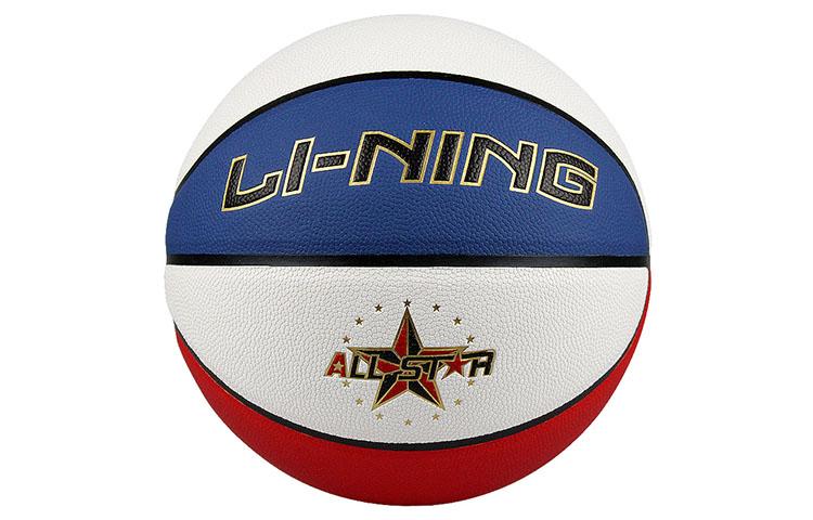 Li Ning CBA All Star Pu Basketball Red White Blue Size 7 Training LBQK235-1