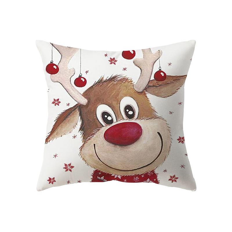 

С Рождеством милый Санта-Клаус с принтом наволочка для дома, гостиной, украшения дивана, полиэстеровая подушка, наволочка 40X40CM