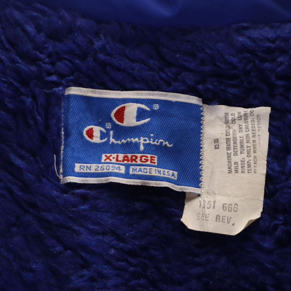 Champion 90s Old USA Made Blue Tag Nylon Jacket XL Blue Hoodie Men's Used