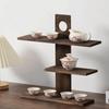 Antique Desktop Storage Shelf Chinese Style Tea Set Rack Retro Desk Shelves  Home Decor