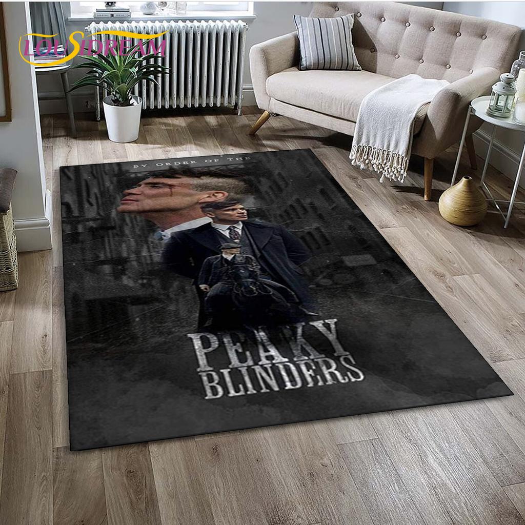 P-Peaky Blinders Tommy Shelby Area Rug,Carpet Rug for Home Living Room Children's Bedroom Sofa Doormat Decor,Non-slip Floor Mat