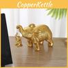 Resin Elephant Craft Figurine With Gold And Silver Finish For Wedding Gifts