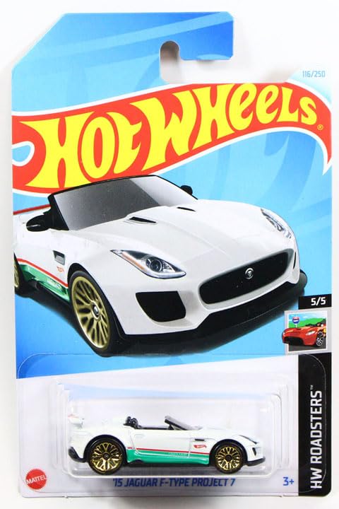 

Hot Wheels 2024 2015 Jaguar Project 7 #116 F-Type White/Green [Item]