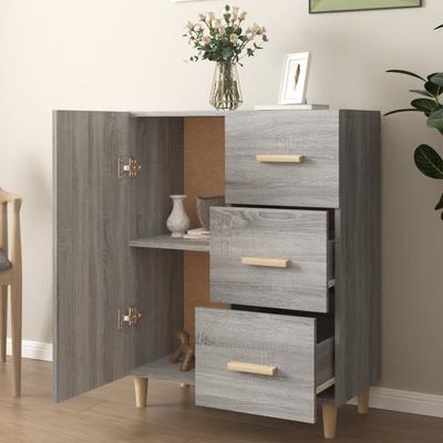 Sideboard Gray Sonoma 69.5 X 34 X 90 Cm Particleboard