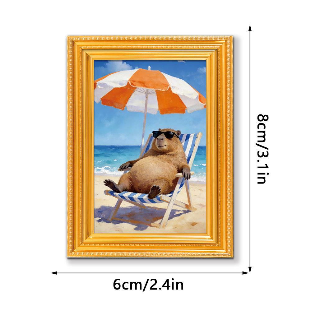3D Wooden Photo Frame Poster Refrigerator Magnet - Creative and Quirky Decorative Magnet