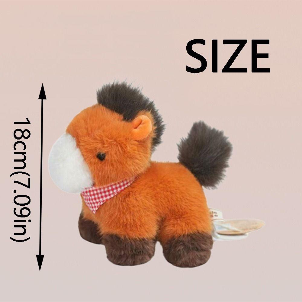 Fluffy Horse Stuffed Animal Horse Soft Plush Toy Doll Zodiac Horse Plush Toy  Chinese Zodiac