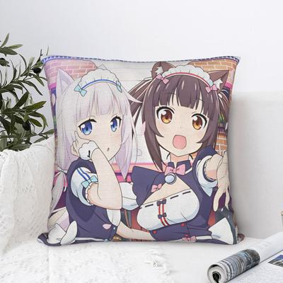 NEKOPARA  Pillow Cover  Novelty Pillow Case For Office Car Home Decorative Cover Polyester Design Pillowcases Birthday Gift