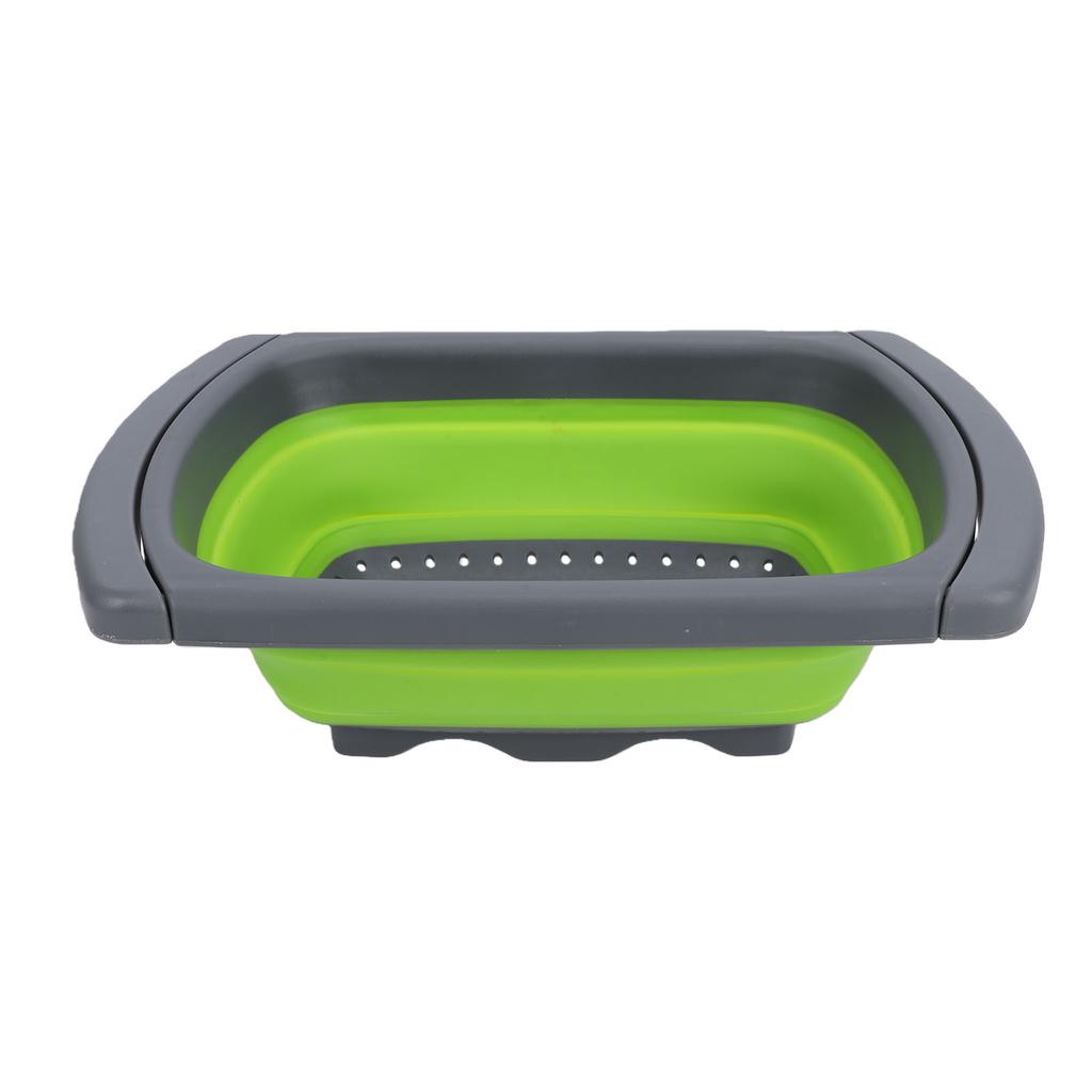 Foldable Colander Strainer Over The Sink Vegetable Fruit Strainer Basket with Extendable Handles for Kitchen