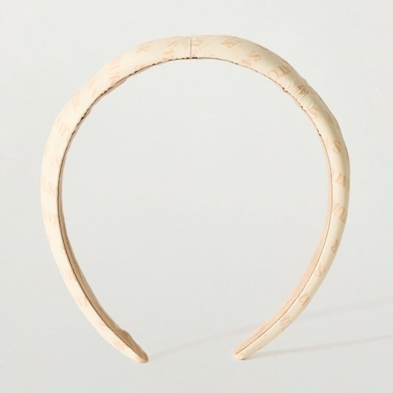 SATUR (W) Symbol Logo Hairband_Cream