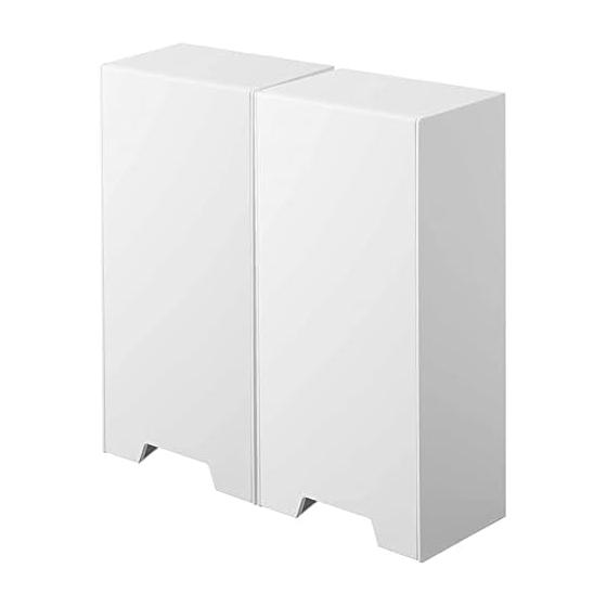 [Yamazaki Jitsugyo] Two-way 3D Mask Storage Case, Set of 2, Mask Case, Mask Storage, Magnet, White, 5781 x 2
