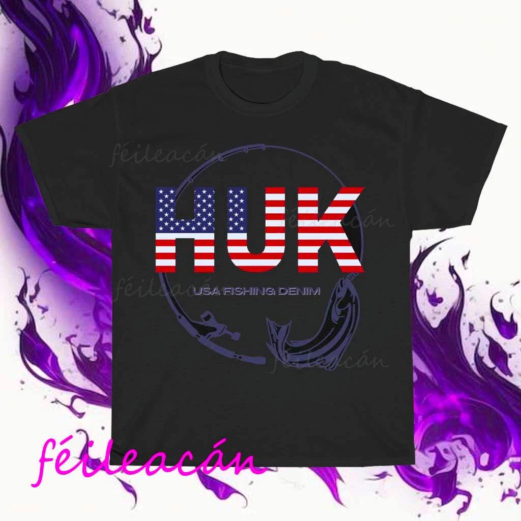 

Brand New HUK. USA Fishing Denim American T-Shirt Funny Size S to 5XL 4XL