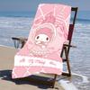 Proof Beach Towel with a Sanrio My Melody2 Pattern - Soft,absorbent,quick-drying,machine Washable - Perfect for Swimming,camping,bathing