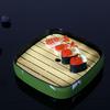 Japanese Sushi Bucket Sashimi Raw Fish Seafood Dish Sushi Cuisine Fruit Dish Food Chrysanthemum Round Tray Salmon Ice Plate
