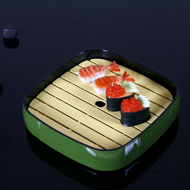 Japanese Sushi Bucket Sashimi Raw Fish Seafood Dish Sushi Cuisine Fruit Dish Food Chrysanthemum Round Tray Salmon Ice Plate