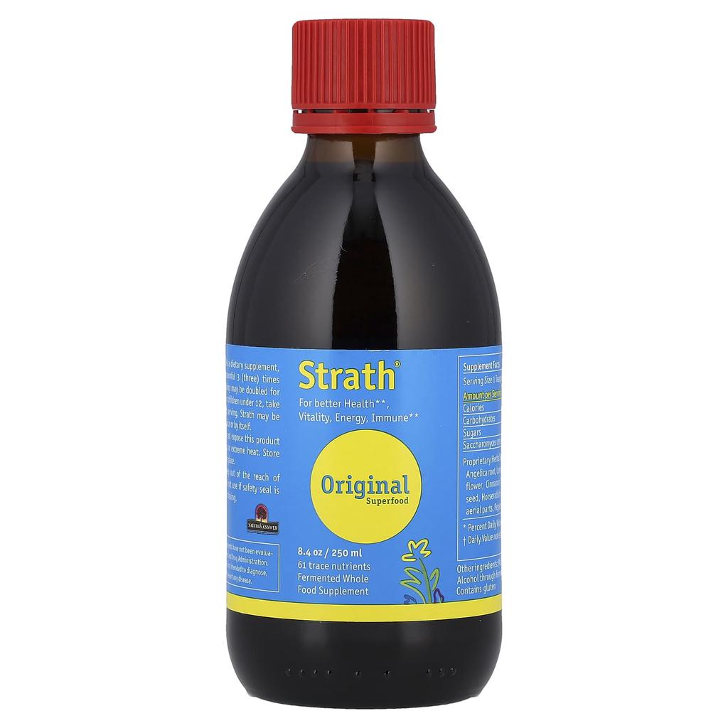 Bio-Strath Original, Fermented Herbal Yeast Postbiotic, 250Ml(8.4Oz)