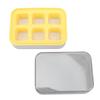 Ice Cube Tray with Lid 6 Cubes Silicone Mini Ice Tray for Freezer Cocktails Whiskey Beverages Easy