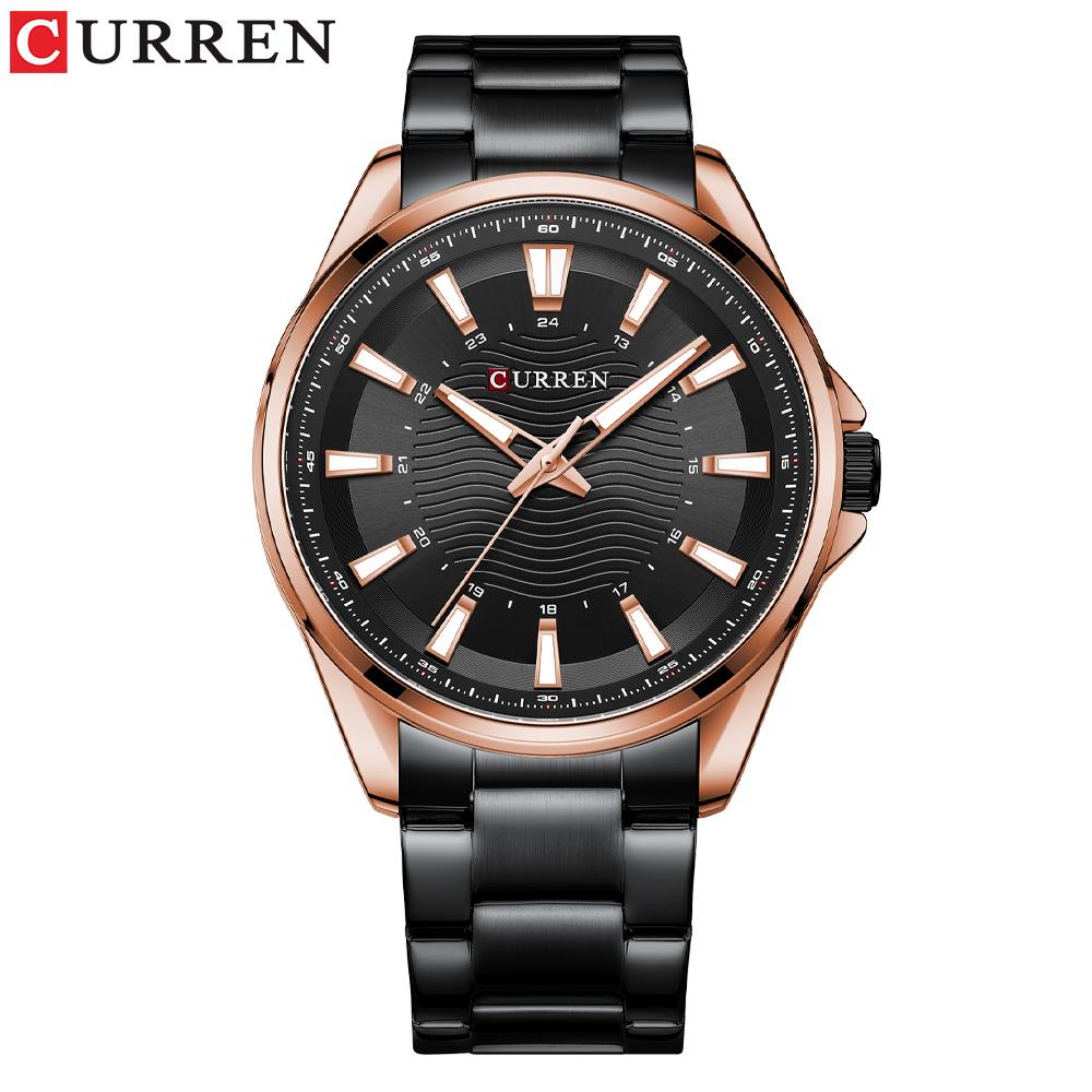 CURREN Classic Simple Stainless Steel Quartz Wristwatches Fashion Brand Men's Watches With Luminous Hands