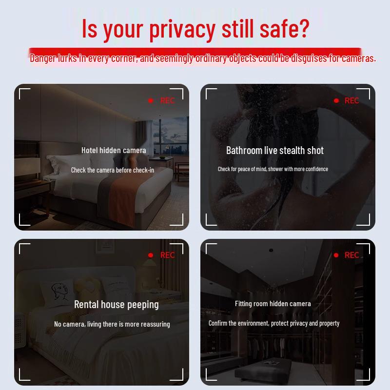 Detector portabil de cameră inteligent cu sunet siliconic infraroșu anti-spion