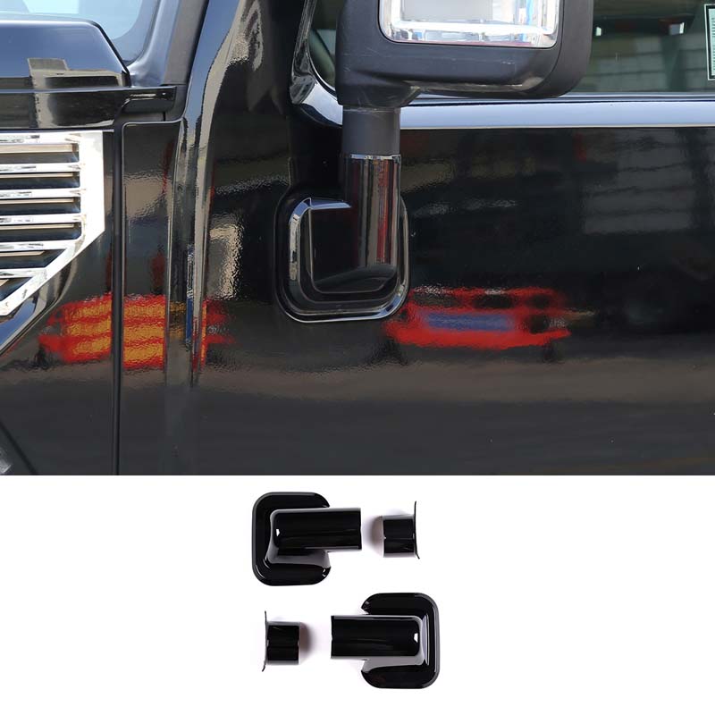 For Hummer H2 2003-2009 ABS Black/Silver Car Exterior Mirror Cover Mirror Protection Trim Cover Sticker Car Accessories