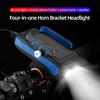 4-in-1 Bicycle Headlight Riding Lamp Light Phone Holder Horn Charging Power Bank
