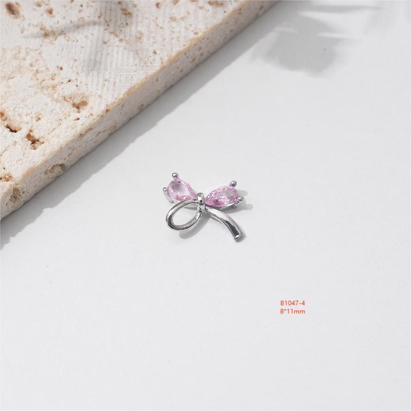 

Роскошные сверкающие бантики циркониевые патчи для нейл-арта