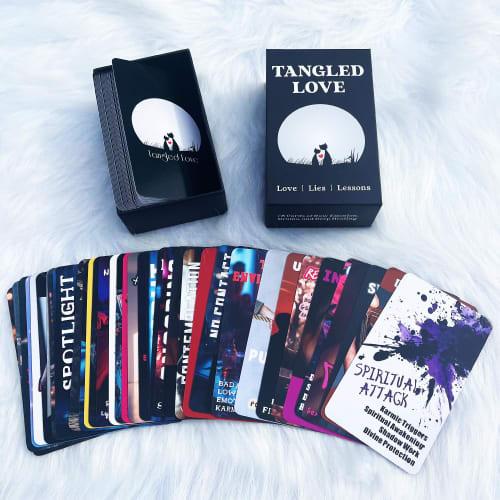 GZXINKE Toxic Love Oracle Cards for Beginners, 78 Drama Cards, Healing Oracle Deck, Love, Breakup, Twin Flames, Shadow Work, and the Emotional Truth B