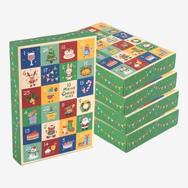 10 pieces Christmas Advent Calendar with 24 Days Countdown gift Boxes