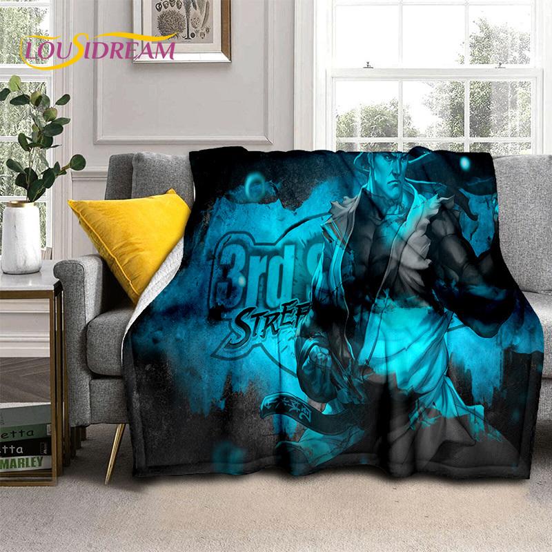 Lastest Retro Game Street Fighter SF Soft Blankets,Keep Warm Throw Blanket Comfortable Blanket for Picnic Beds Sofa Home Bedroom