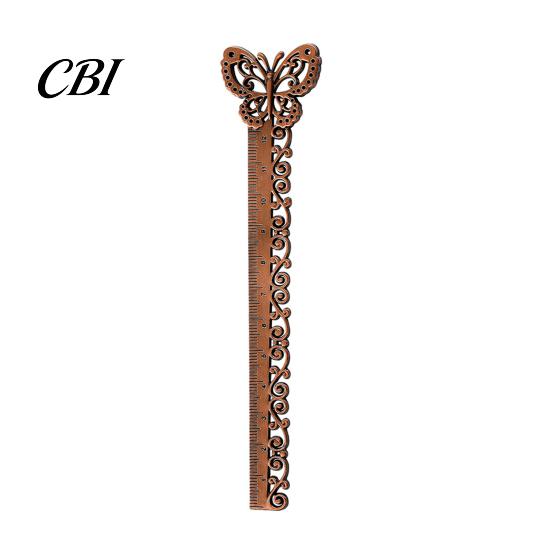 Metal Bookmark Ruler Butterfly Ginkgo Ruler, 2 in 1 Measuring Page Marker Ultra-thin for Students, Thin Book Mark with Scale, Creative School