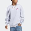 Adidas Bloom Crew Sweatshirt With Floral Print Logo Unisex Tops Light-Hemp-Gray IC7769