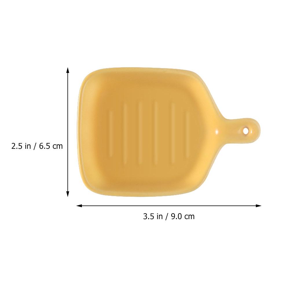 2Pcs Ceramic Sauce Dishes Mini Plates for Kitchen Seasoning Serving Condiment Soy Dipping Bowls Ceramic Seasoning Plate