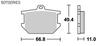 KITACO SBS Brake Pads and Thick 507HF Ceramic for Part - Affordable, Long-lasting, - - SR400/SP, SR500/S/P, etc. - Number 777-0507000