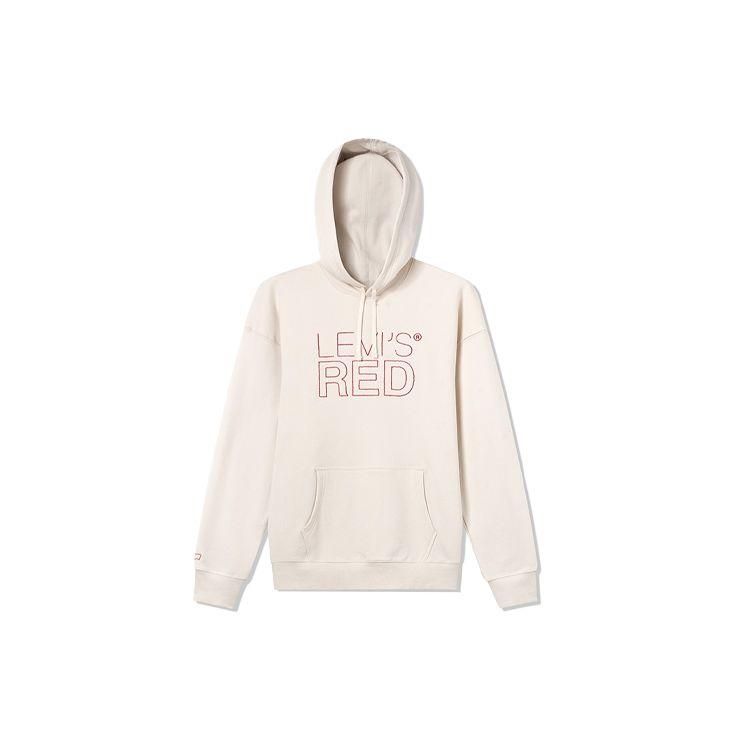 

Толстовка с капюшоном на шнурке Levis Red™ Pioneer Series однотонная с вышитым логотипом мужская толстовка нежно-белая A2703-0000 XS
