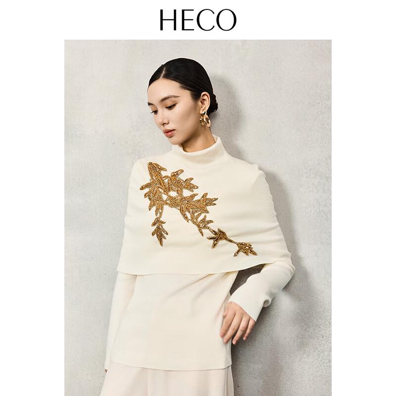 HECO Women's New Chinese Style Bamboo Embroidered Knit Sweater