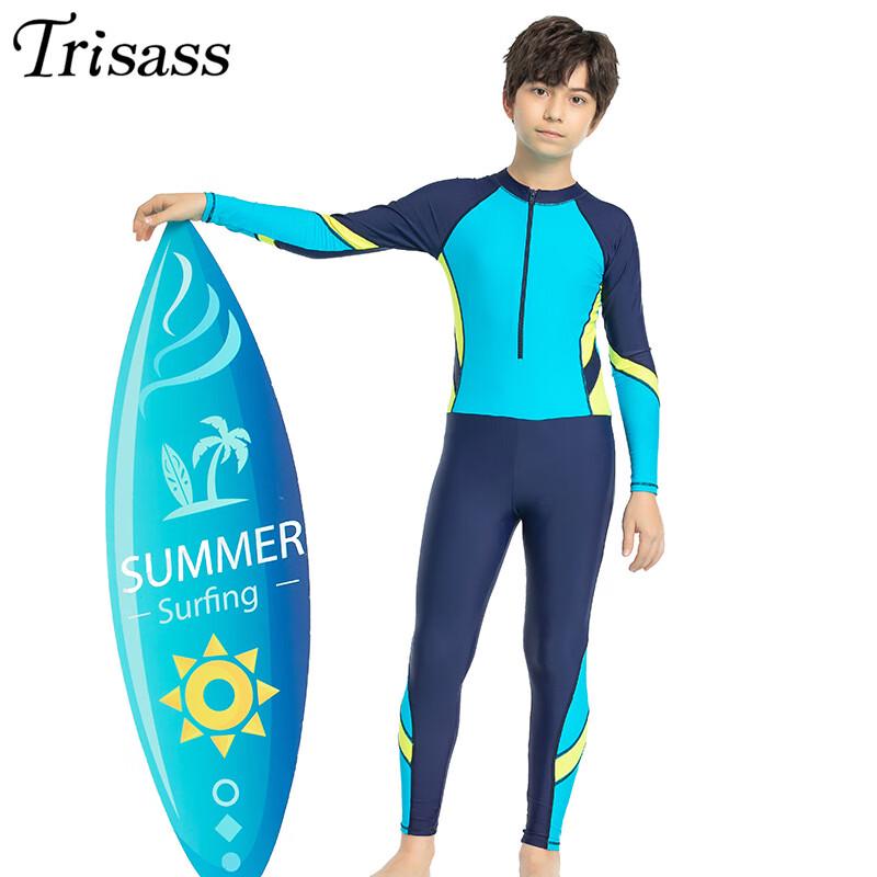 Trisass Boys  Long Sleeve One-Piece Surfing Suit L-3XL