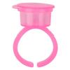 50Pcs Microblading Pigment Ring Cups with Cover for Tattoo Ink Semi Permanent Makeup Eyebrow Glue Container