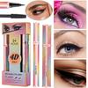 4D Silk Fibre Mascara and Eyeliner Set Smudge Proof Curling Mascara Liquid Eye Liner Pencil Eye Make Up Tool
