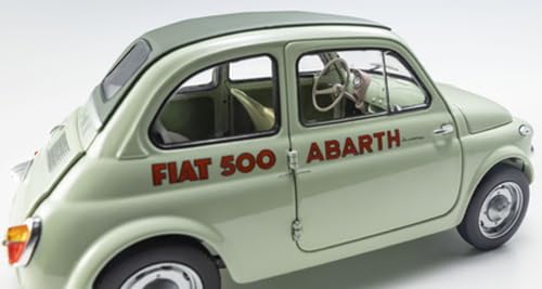Kyosho Original 1/18 Scale Fiat Nuova 500 Elaborazione Abarth Record (Green Clear) Finished Product KS08966ALG